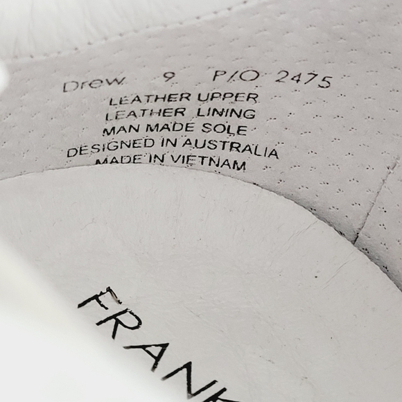 Frankie 4 Drew White Leather Sneakers, Size 9 - Picture 7 of 7